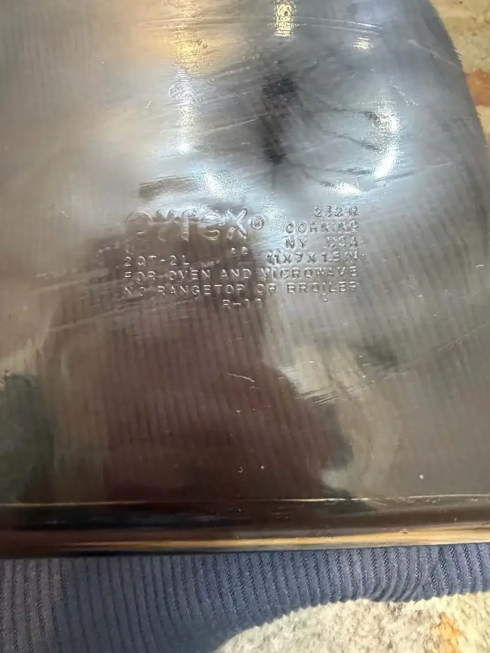 Vintage Pyrex 232-R Amber Glass Baking Dish 11x7x1.5 2 Qt